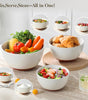 MALACASA Ceramic Large Mixing Bowls, Large Serving Bowls for Cooking, Prepping, Baking, Salad, Soup, Popcorn, Pasta, Nesting Bowls Set of 3, 4.38/2.5/1.44 Qt, Oven, Microwave and Dishwasher Safe Tiktokshopblackfriday