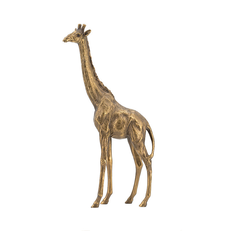 5.9x2.2x11.2' Giraffe Statuette, Animal Statue Décor