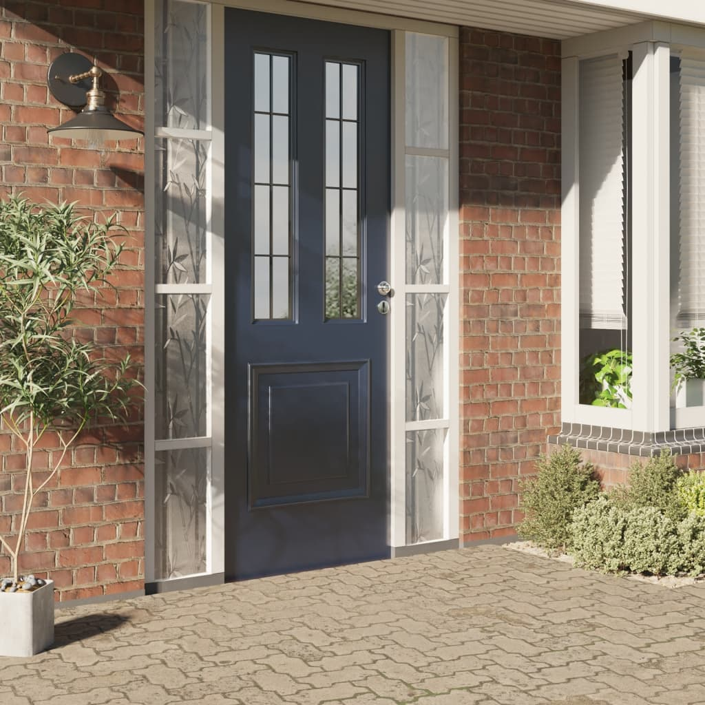 vidaXL Window Film Set of 4 Frosted Bamboo PVC 17.7 in x 196.9 in