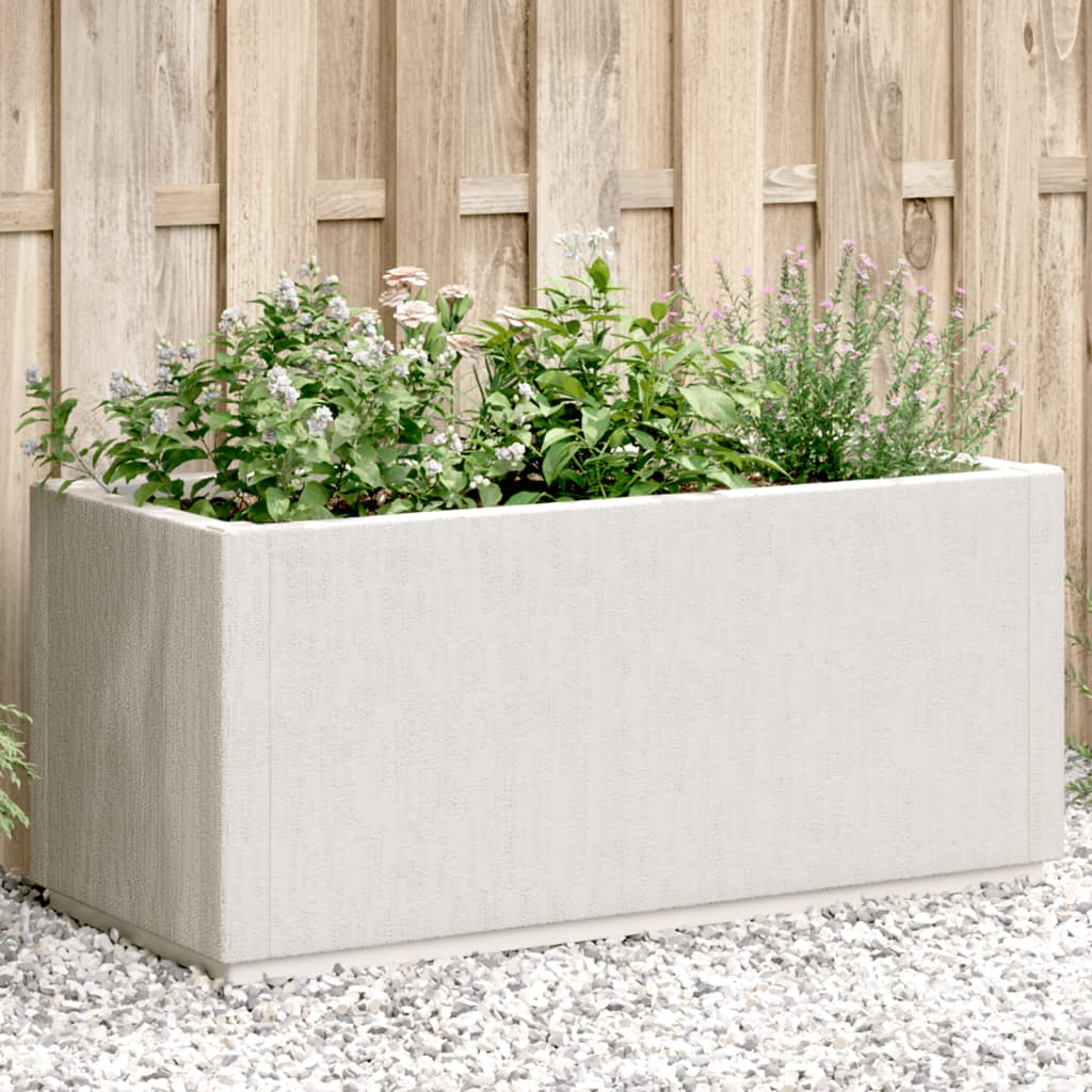 vidaXL Garden Planter White Polypropylene Medium Durable Planter