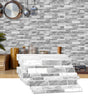 Irregular Shape Modern Grey Marble Pattern Peel And Stick Wallpaper Kitchen Bathroom Tile Stickers