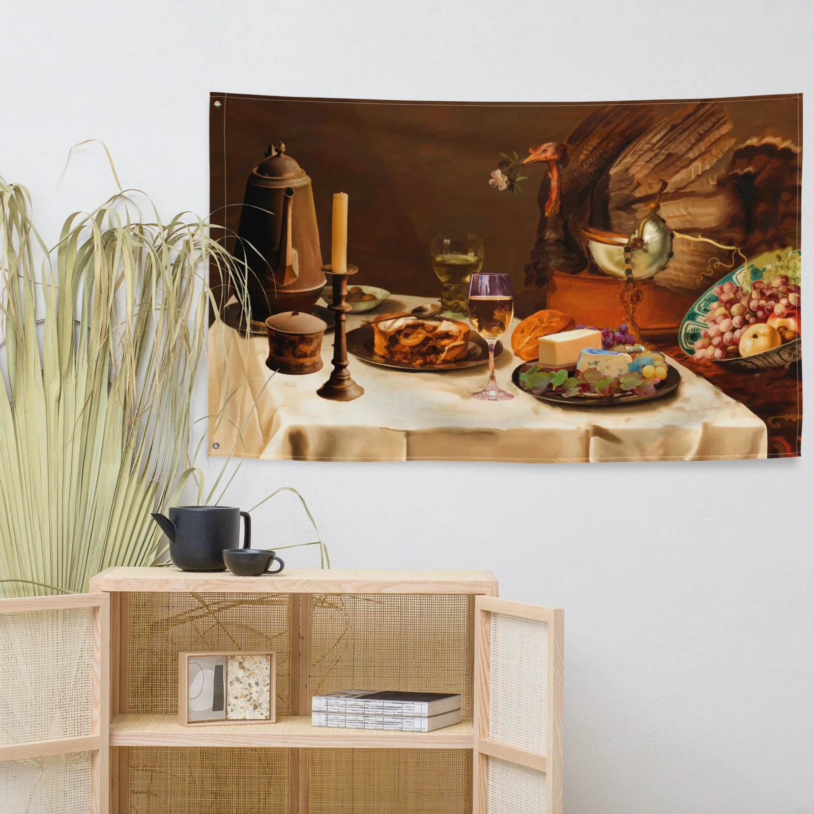 Still Life Wall Tapestry – 100% Polyester Artistic Wall Hanging