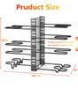 8-Tier Adjustable Pots and Pans Organizer Rack for Cabinets – Metal Kitchen Storage, Cookware and Lid Holder, Stackable Dish Rack for Kitchen Organization