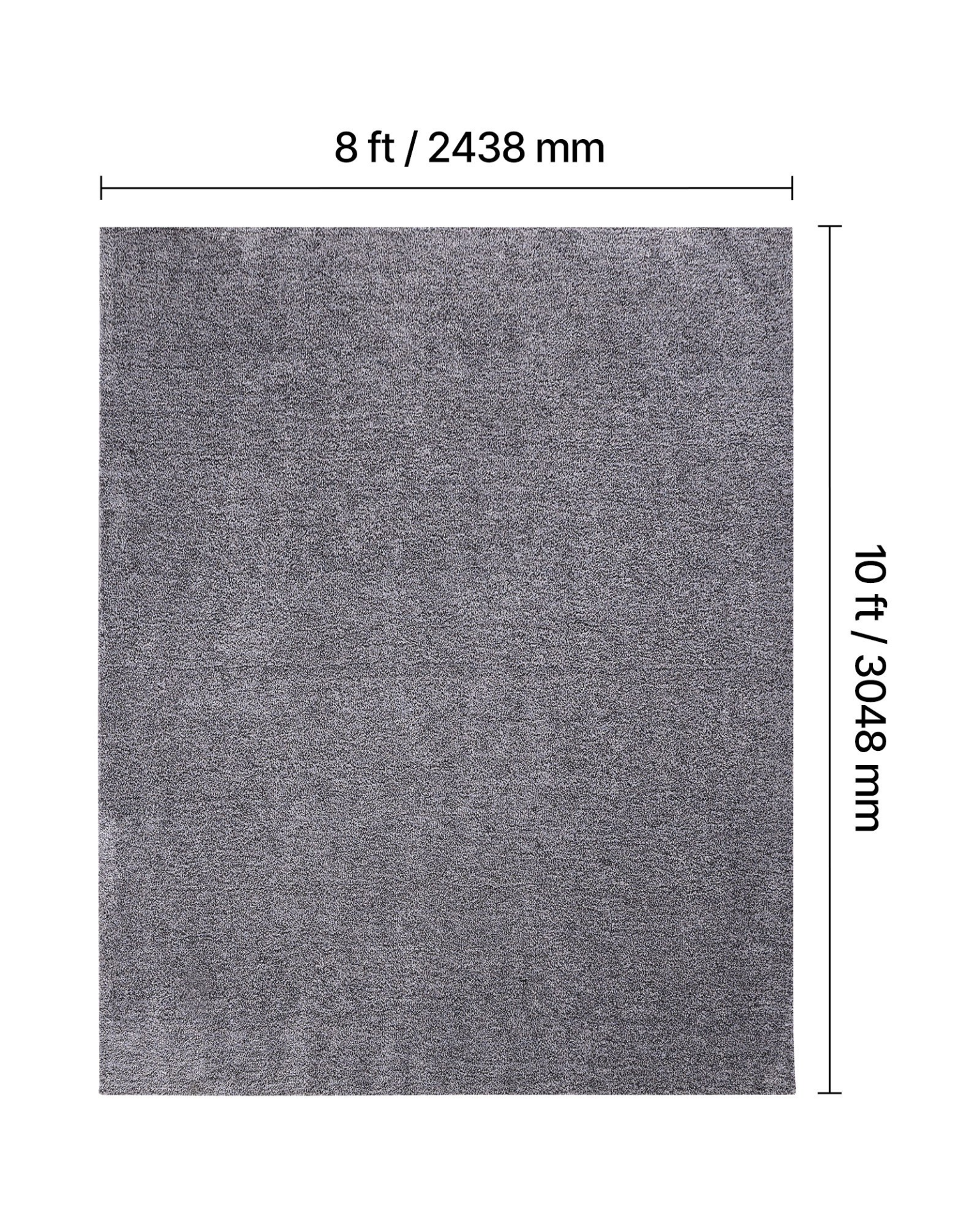 VEVOR Indoor Plush Area Rugs, 8 x 10 ft Plush Carpet, Area Rugs Furry with Long Plushs Pile, Thick & Durable High-Pile Rug for High-Traffic Areas, Non-Shedding & Non-Slip Backing, Blue-Gray