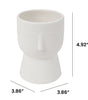 Paintable White Ceramic Face Planter – 3.86” x 4.92” for Succulents, Cactus, and Small Indoor Plants
