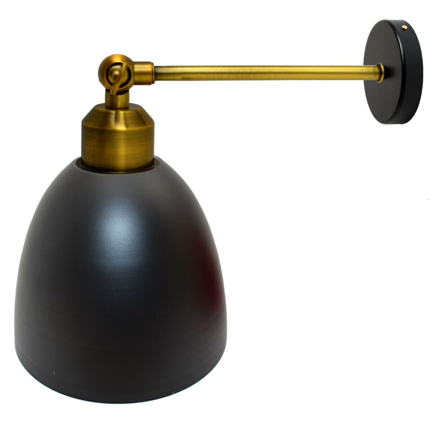 Modern Black Metal Wall Lamp – Creative Industrial Shade for Indoor Spaces