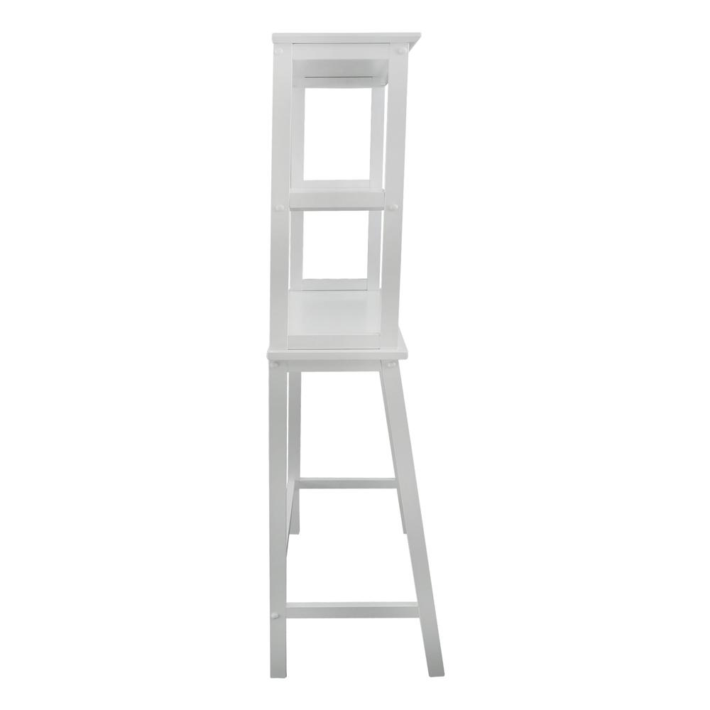 Spacesaver 100% Solid Wood Over The Toilet Rack with Shelves - White