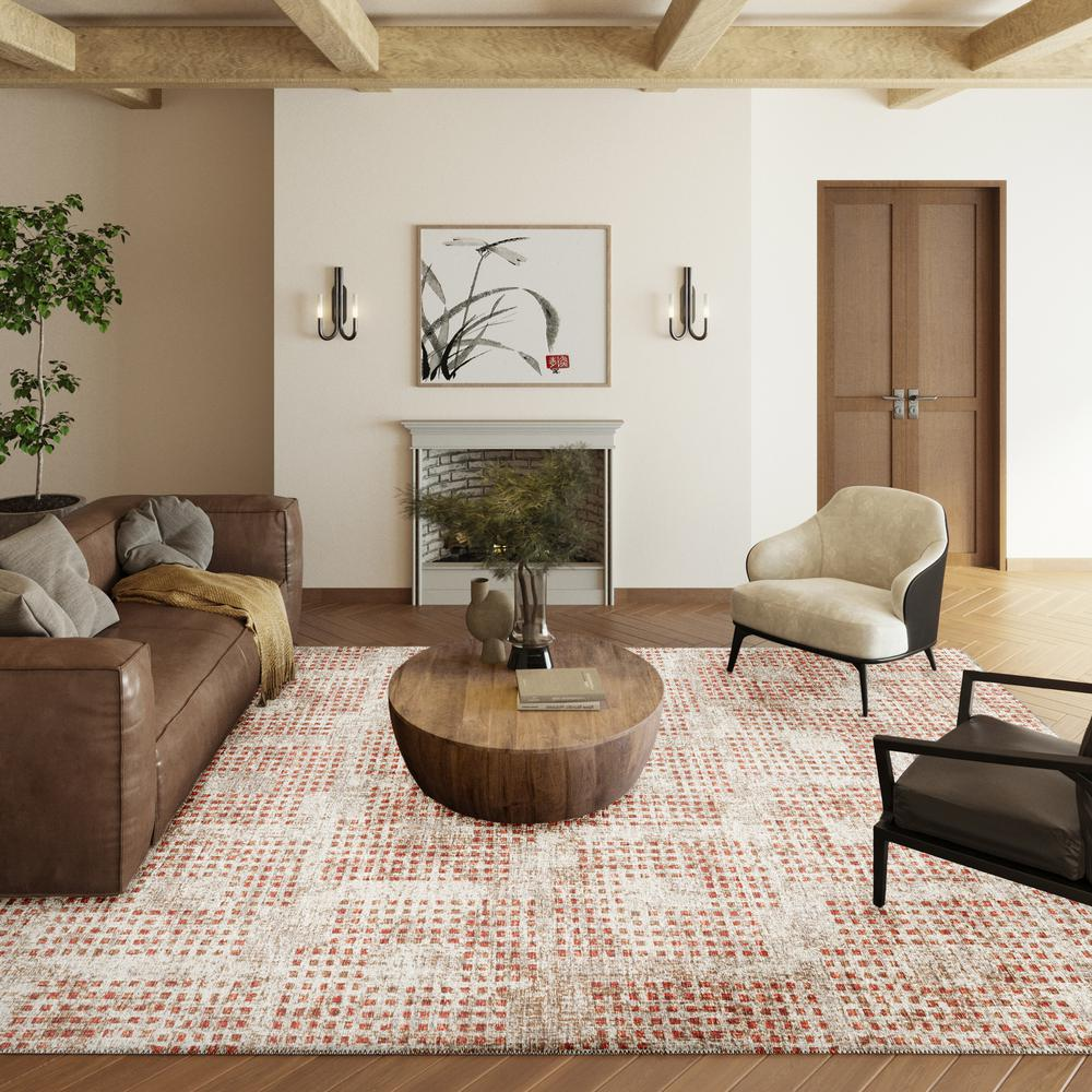 Eleanor Spice Contemporary Geometric 9' x 12' Area Rug Spice AER31