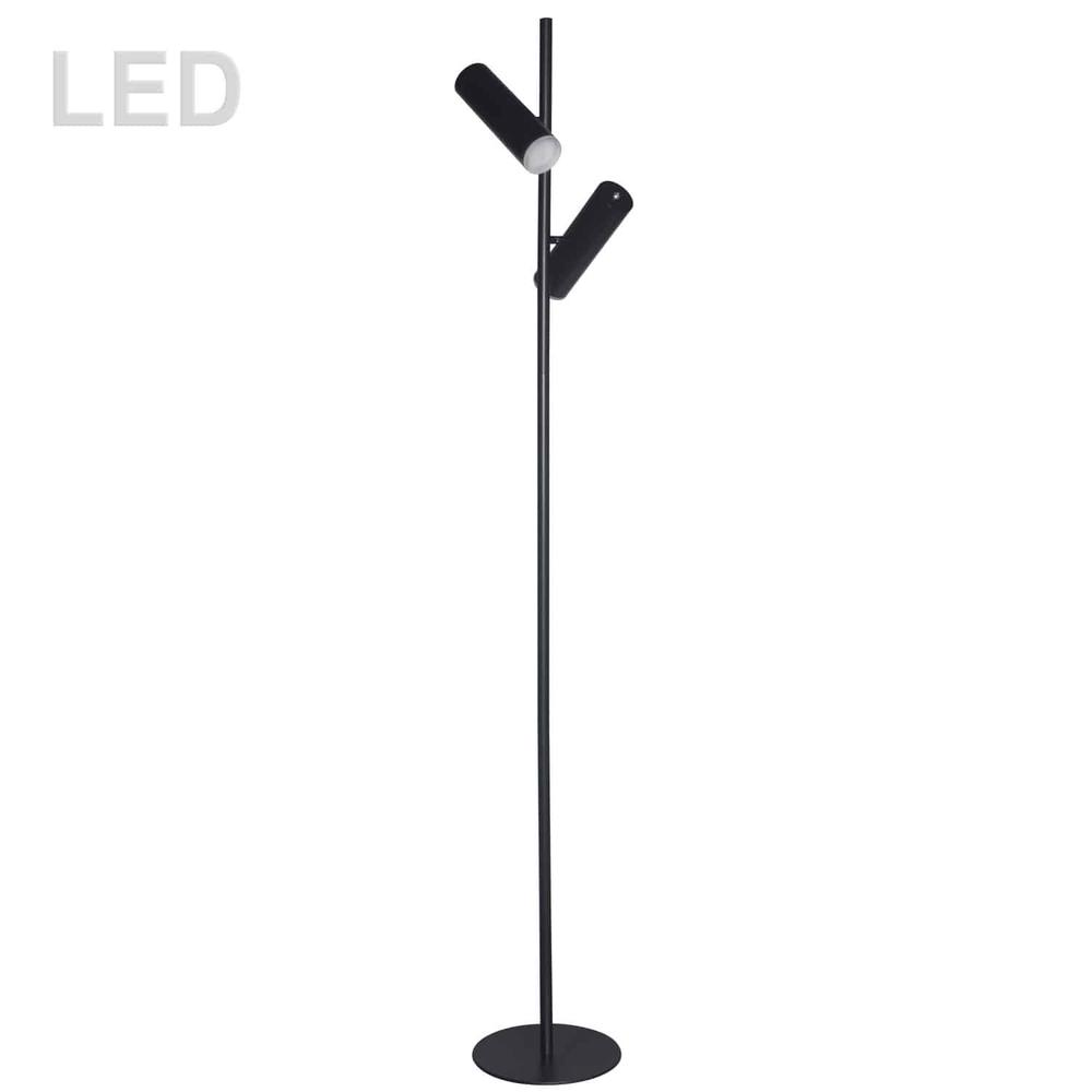 Constance LED Floor Lamp – Matte Black with Frosted Acrylic Diffuser