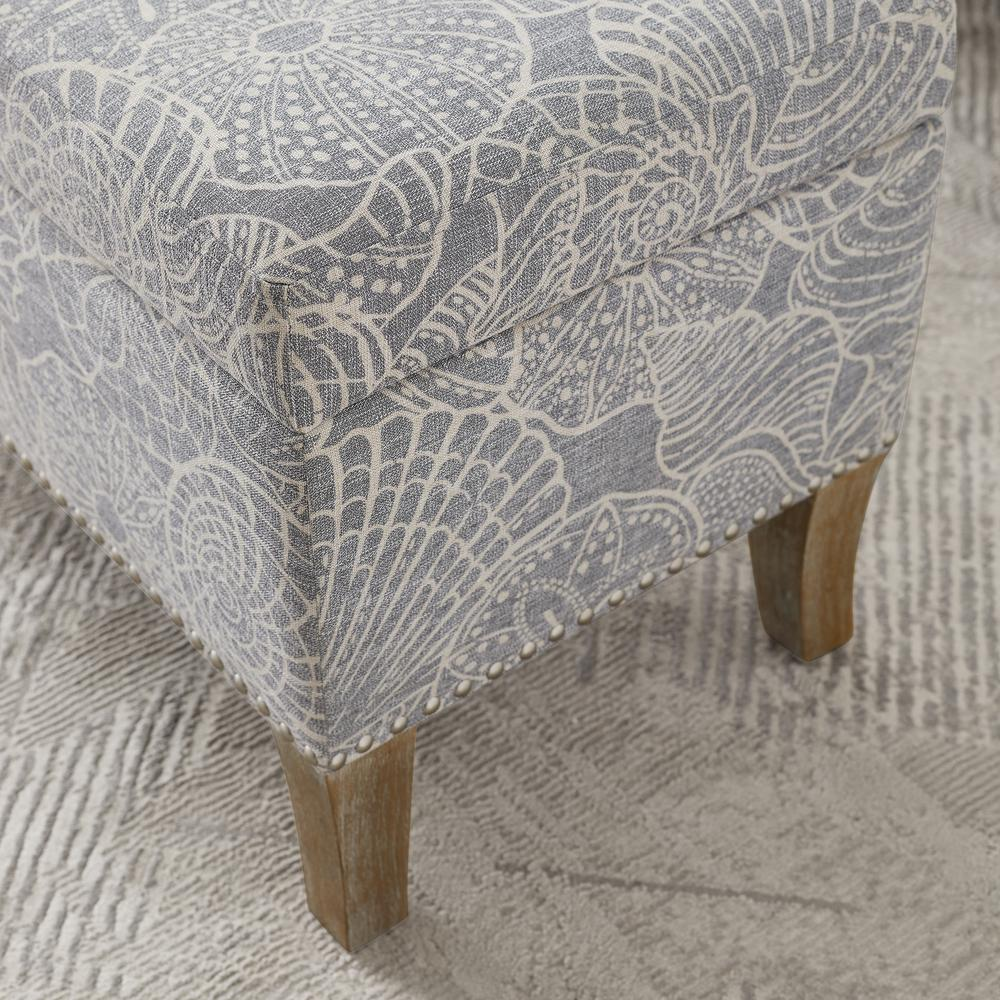 Stephanie Upholstered Storage Ottoman, Stone