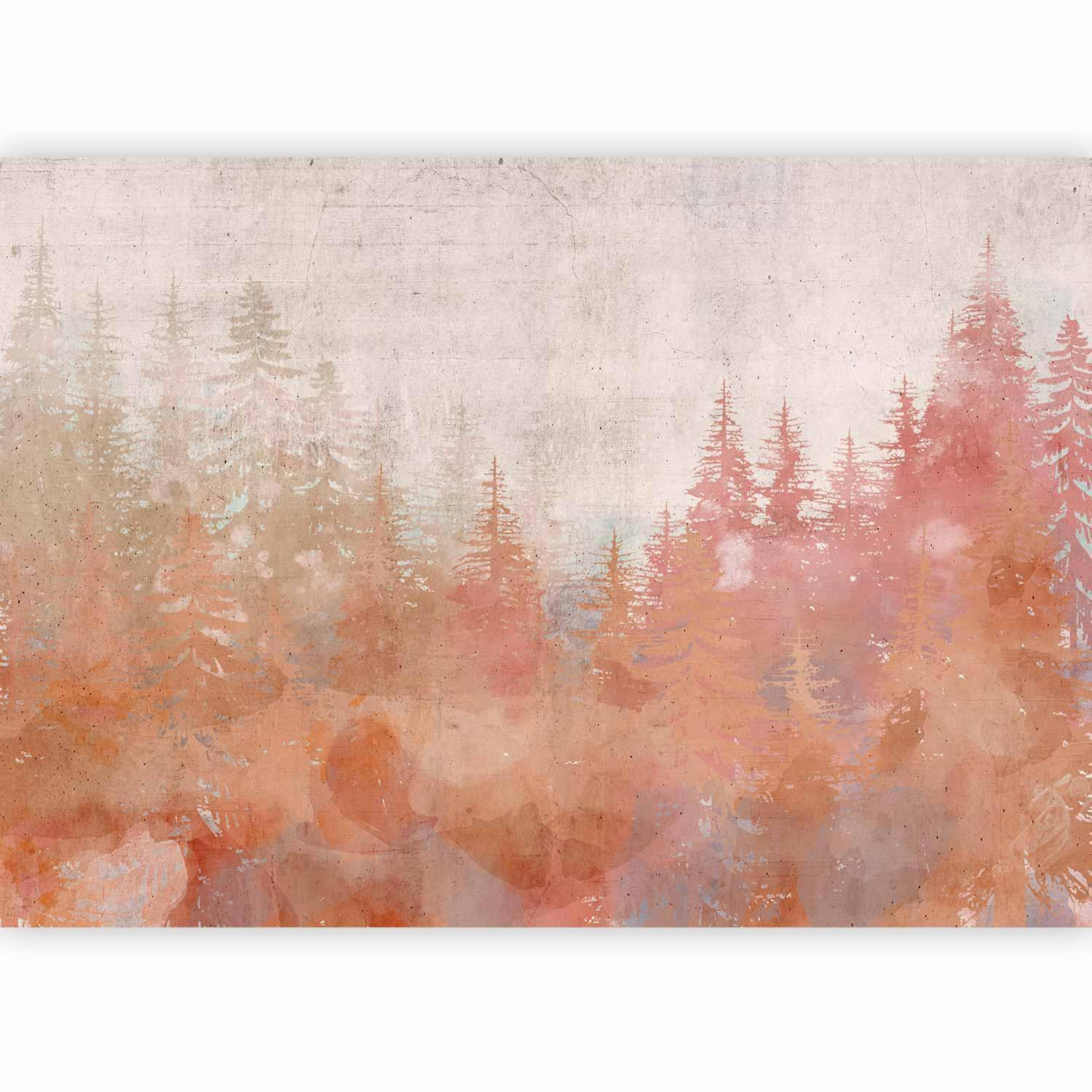 Forest at Sunset Wall Mural with 3D Effect and UV Protection