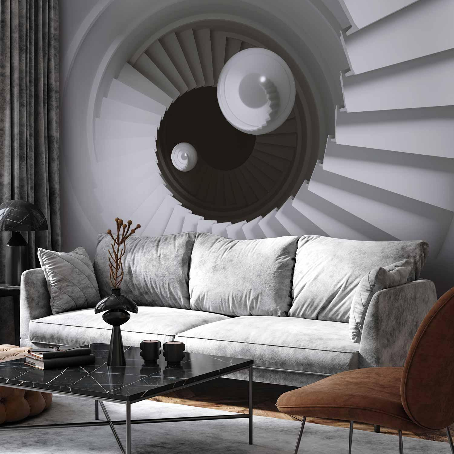 Time Tunnel Spiral Wall Mural Wallpaper – Architectural Depth with 3D Effect Illusion