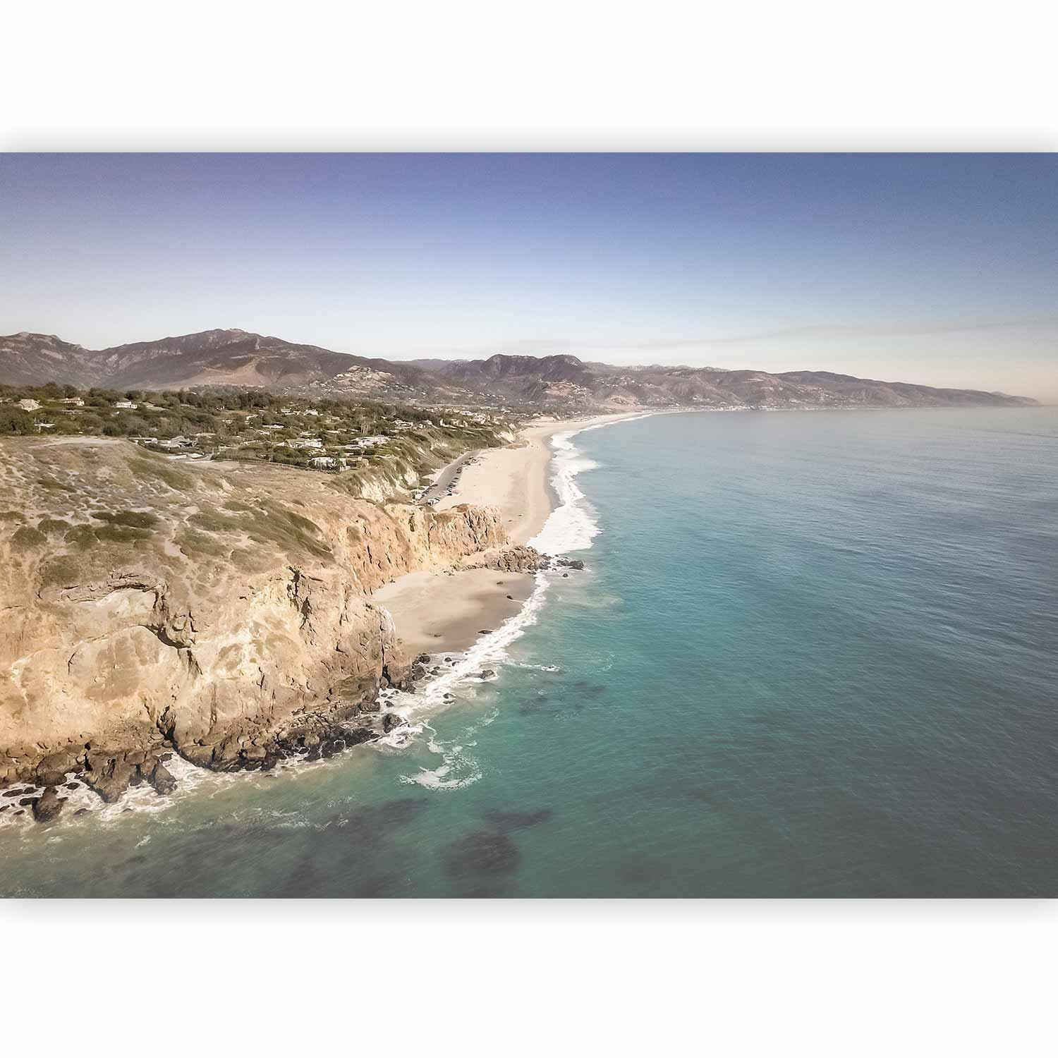 Californian Landscape Wall Mural Wallpaper – Sunlit Scenery with 3D Effect Illusion