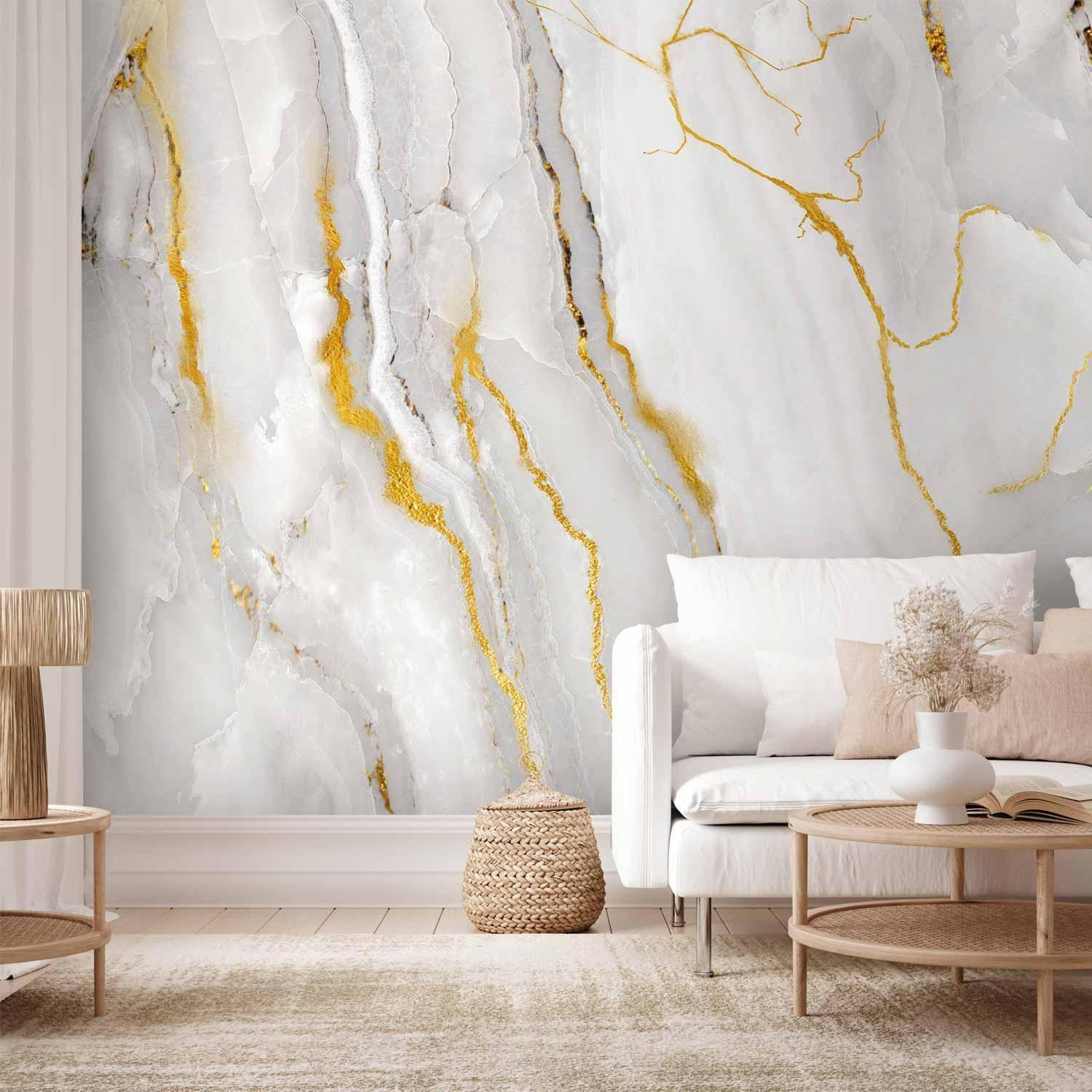 Noble Stone Wallpaper – Refined Stone Texture with 3D Effect Illusion