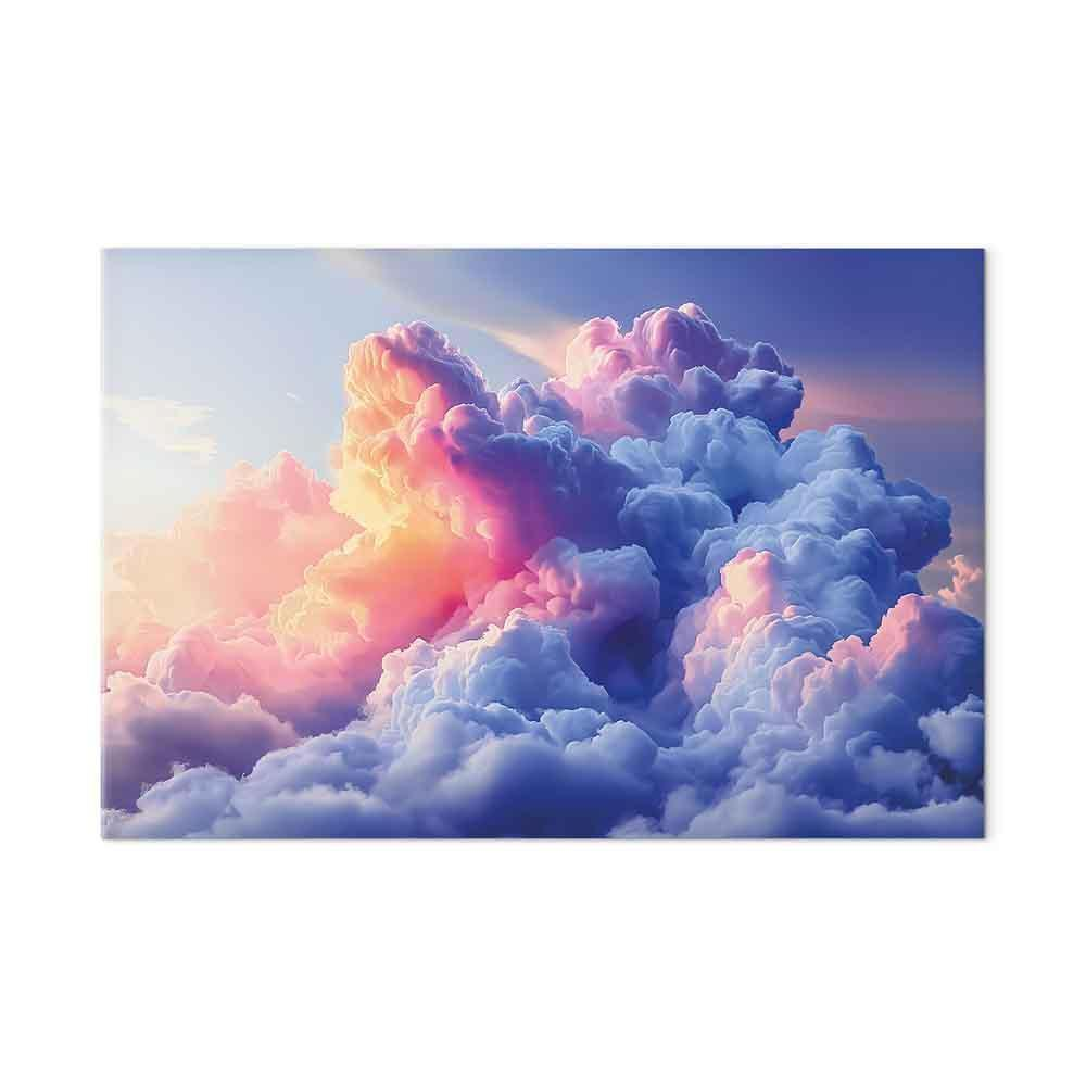 Clouds Like Painted Canvas Art – Dawn Sky Abstract Wall Artwork