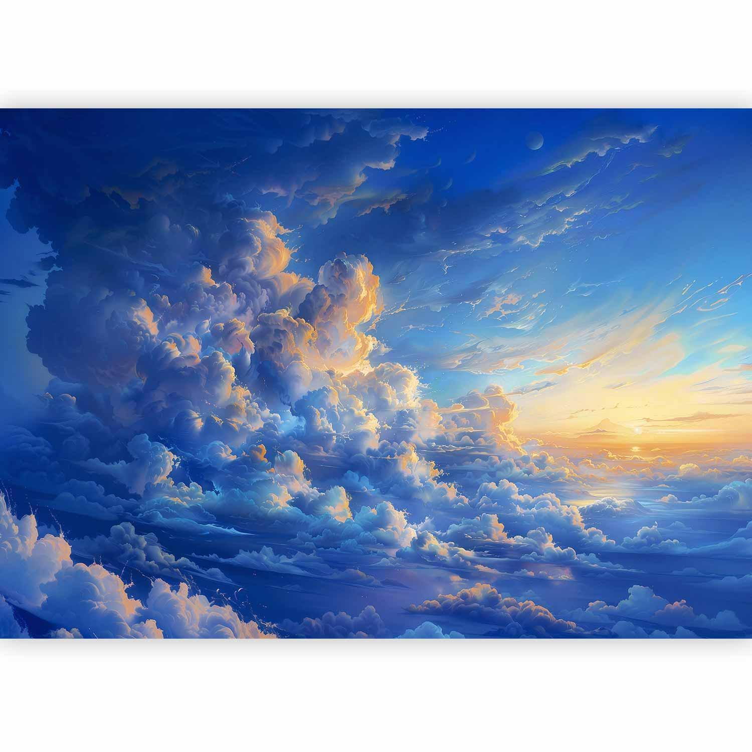 When the Sky Becomes a Canvas Wall Mural Wallpaper – Artistic Cloudscape with 3D Spatial Depth