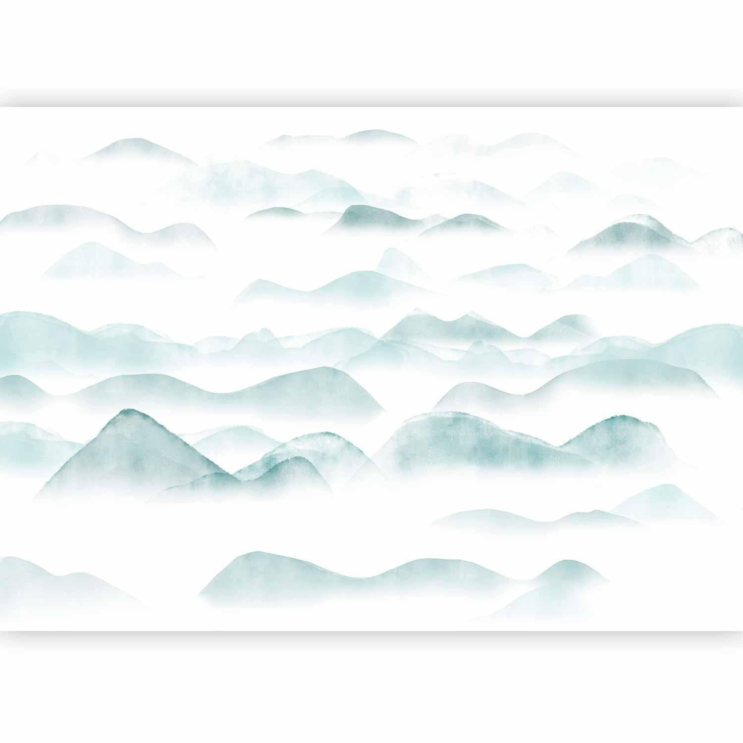 Mountains in the Fog Wall Mural with 3D Effect and UV Protection