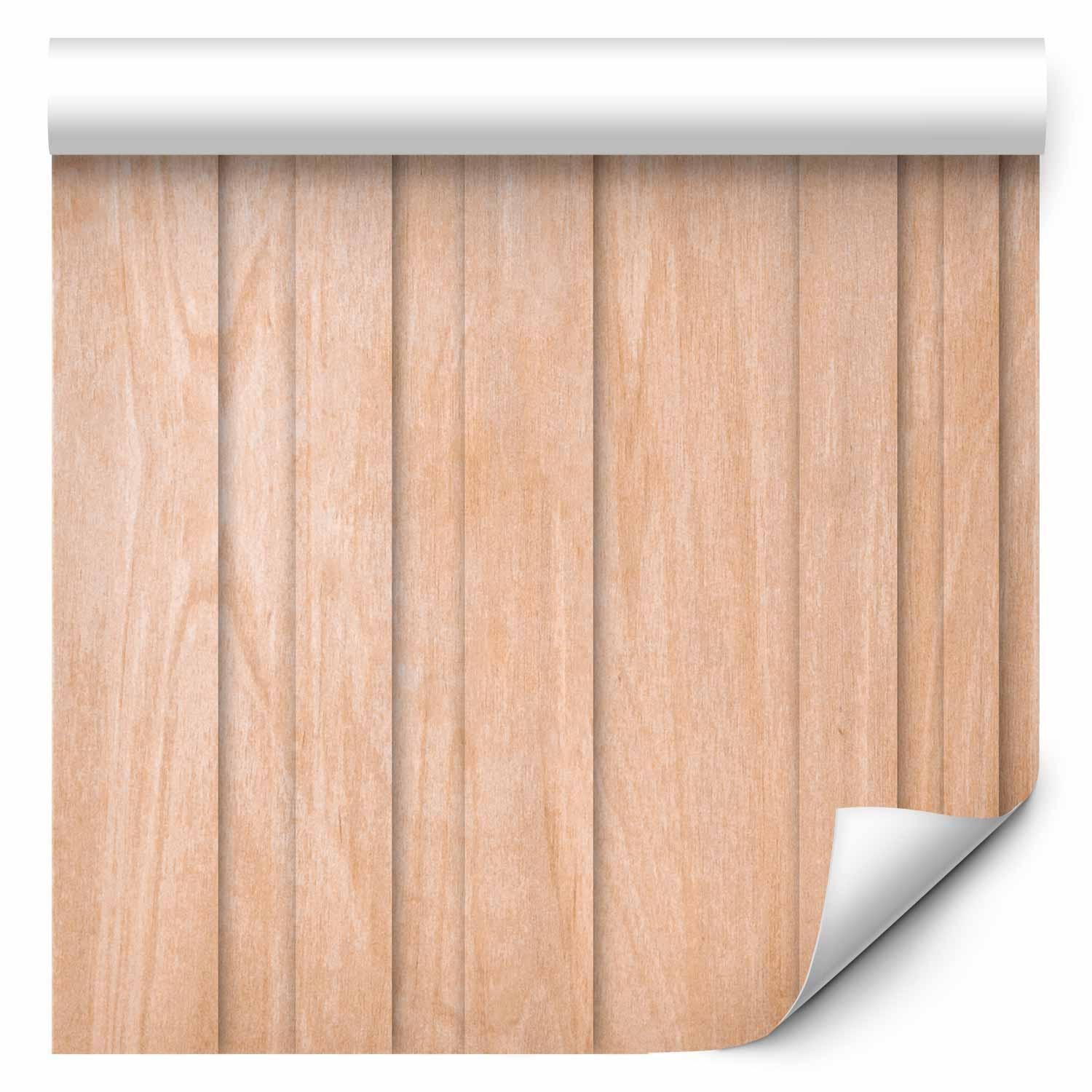 Premium Fade-Resistant Light Wood Wallpaper
