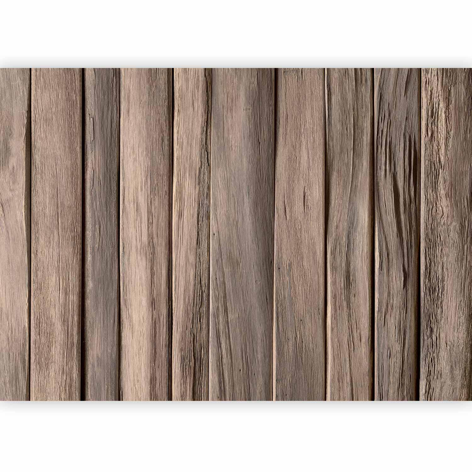 Classic Wood Wall Mural Wallpaper – Vertical Plank Design with 3D Surface Depth