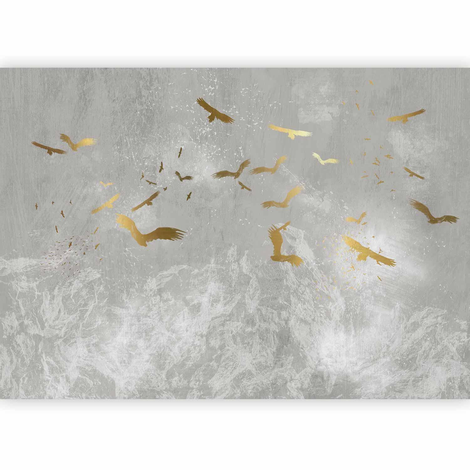 Fleeting Moments Wall Mural Wallpaper – Soft Abstract Composition with 3D Dimensional Depth