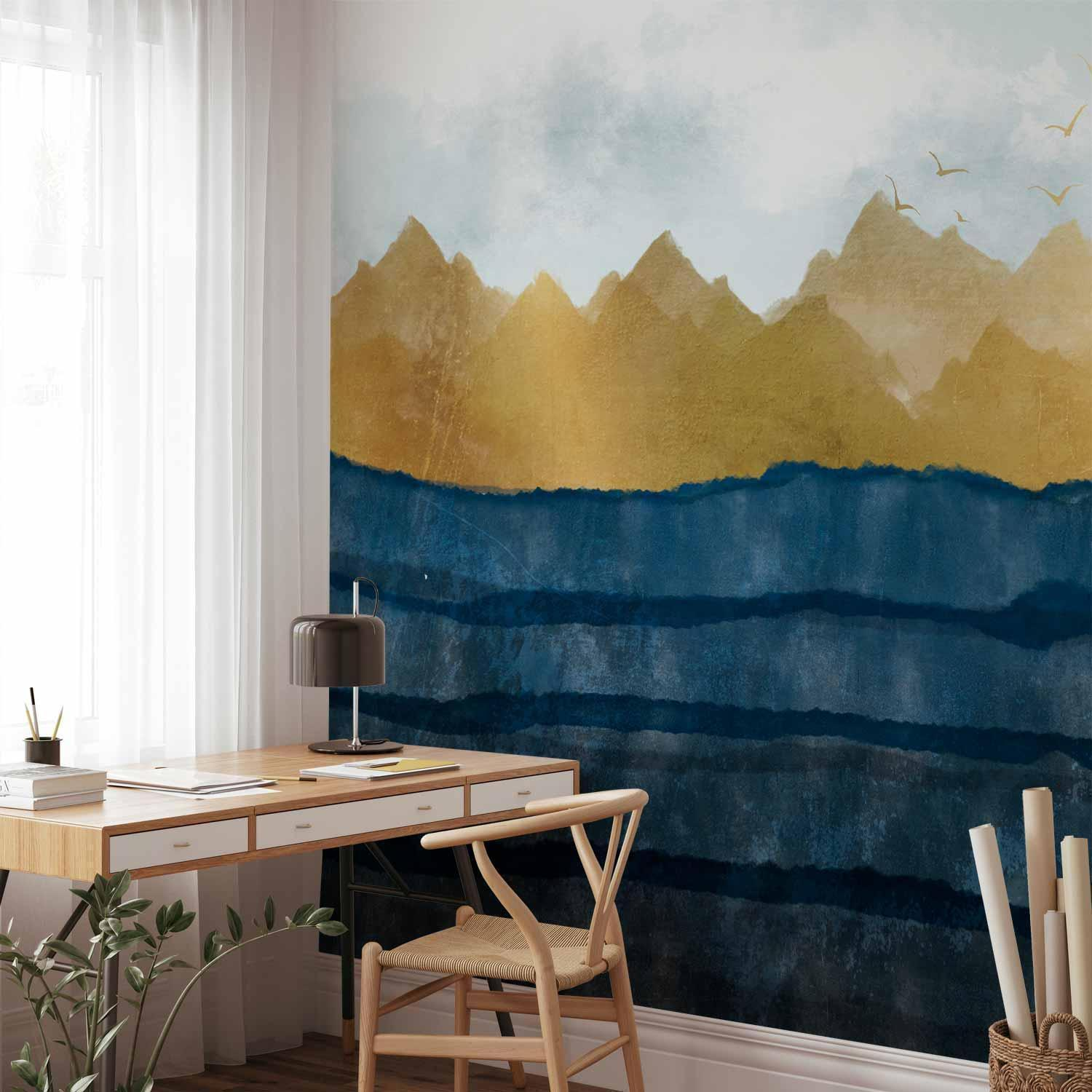 Dawn in the Mountains Wall Mural – 3D Effect and 600 dpi Print