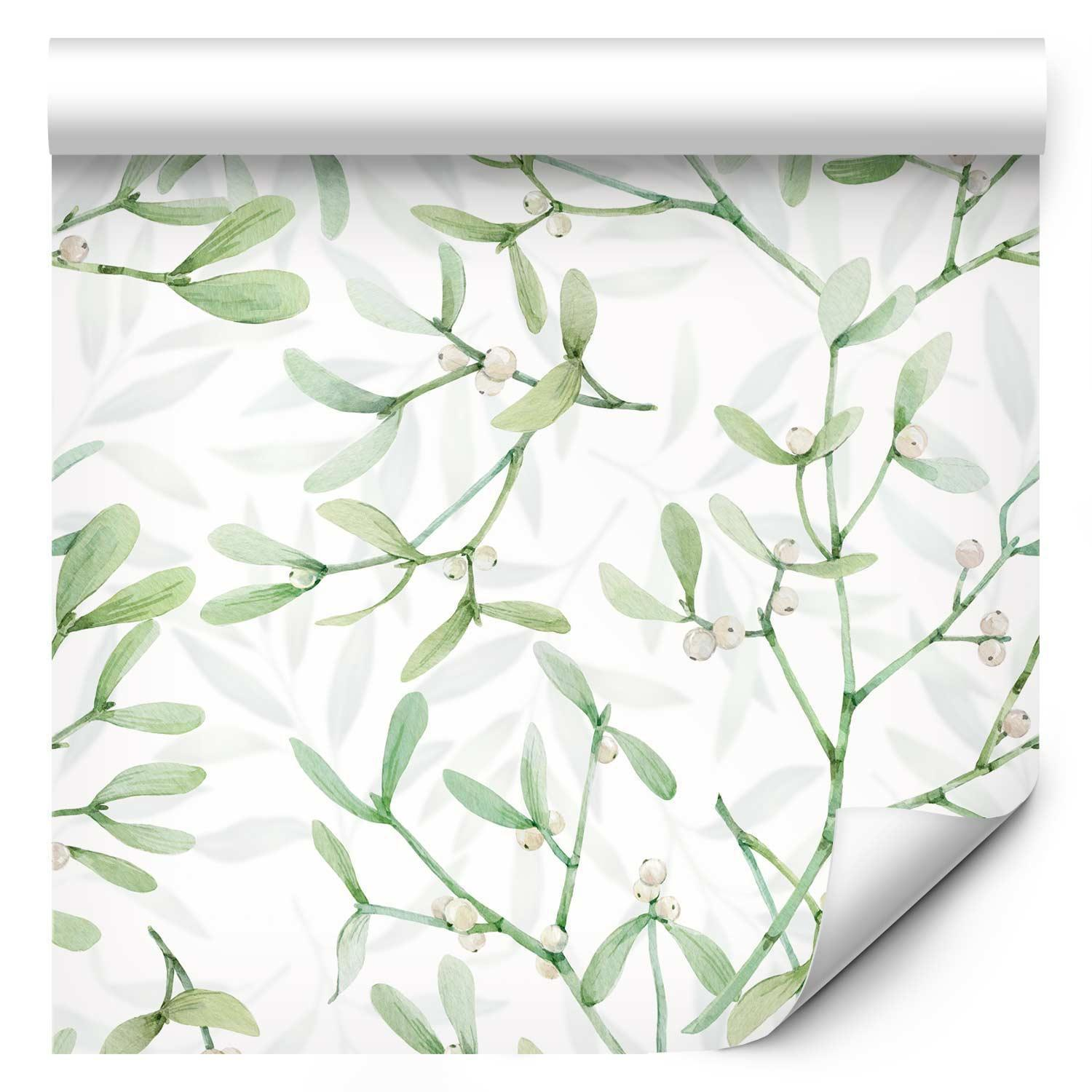 Premium Fade-Resistant Under the Mistletoe Wallpaper