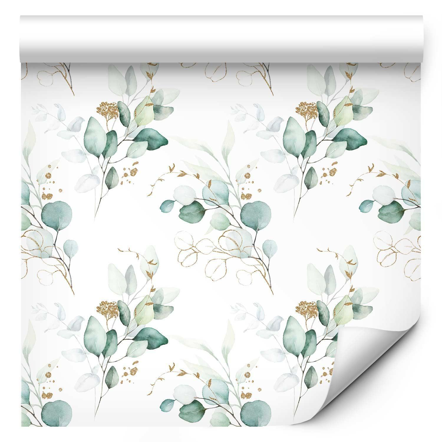 Premium Fade-Resistant Green Melodies Wallpaper
