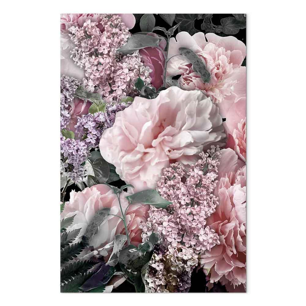 Quadro - Among Flowers (1-part) - Blooming Plants in Nature's Colors