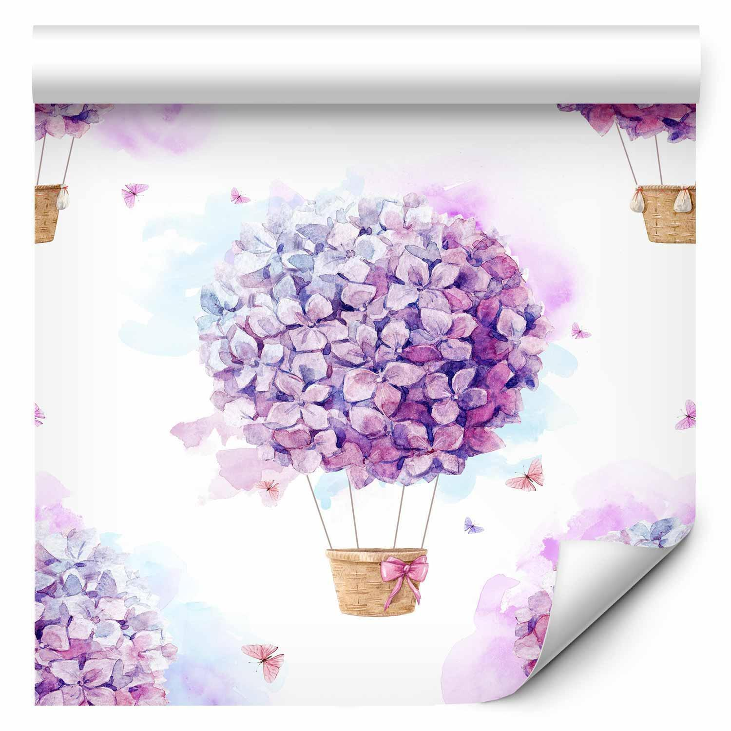 Premium Fade-Resistant Balloons of Flowers Wallpaper