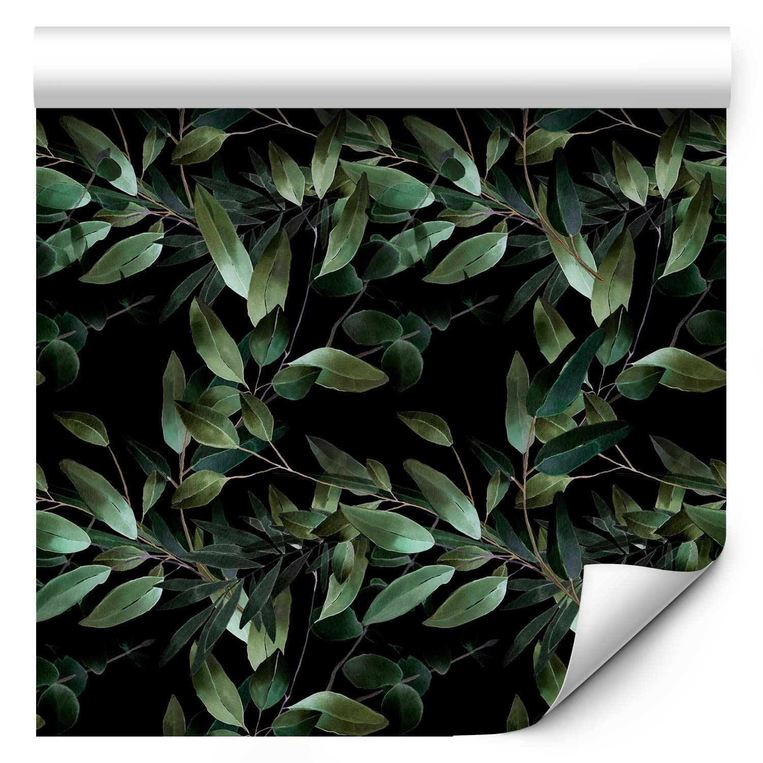 Premium Fade-Resistant Winged Green Wallpaper