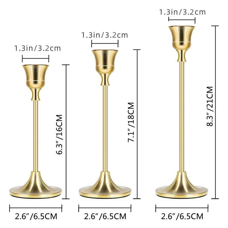 Modern Candle Holder Set – 6-Piece Desktop Candle Stands for Home, Bedroom, Living Room & Wedding Decor