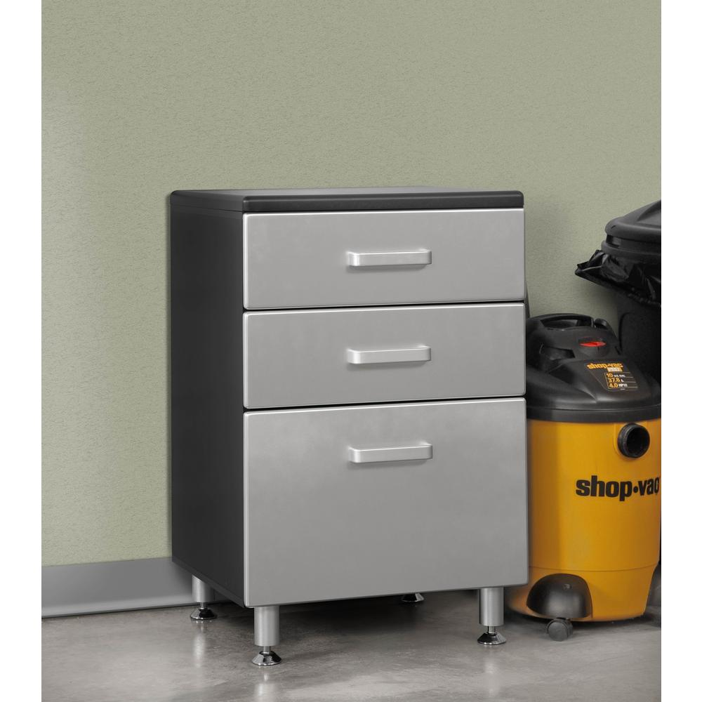Tuff Stor 24216K Three-Drawer Garage Base Cabinet with Adjustable Feet & Full-Extension Drawers