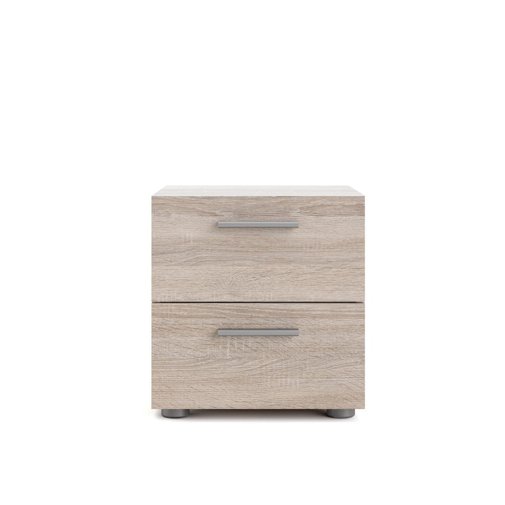 Austin 2 Drawer Nightstand, Truffle Oak