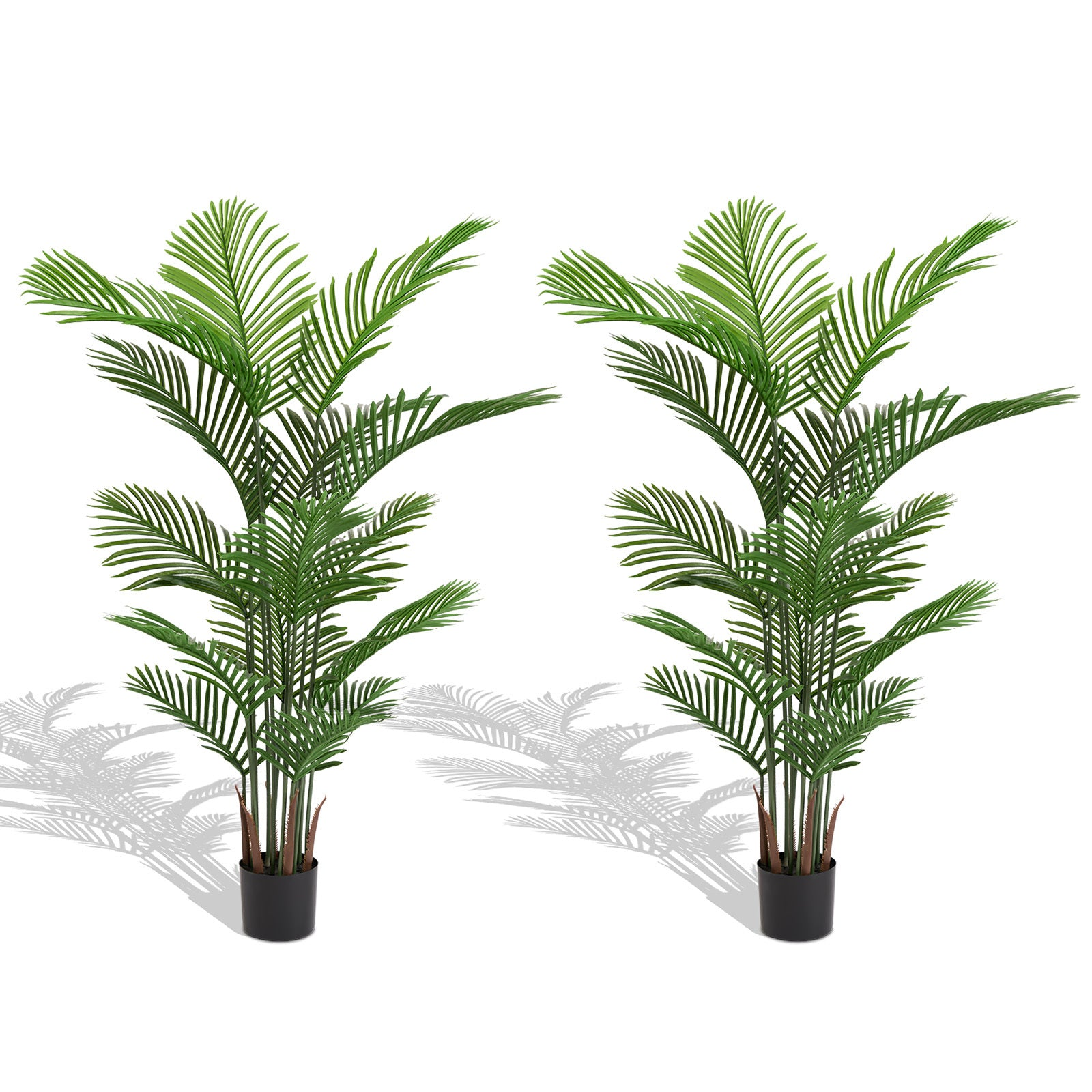 Artificial Areca Palm Plant 160cm Tall Faux Tropical Dypsis Lutescens Tree Green Plastic Indoor Outdoor Décor
