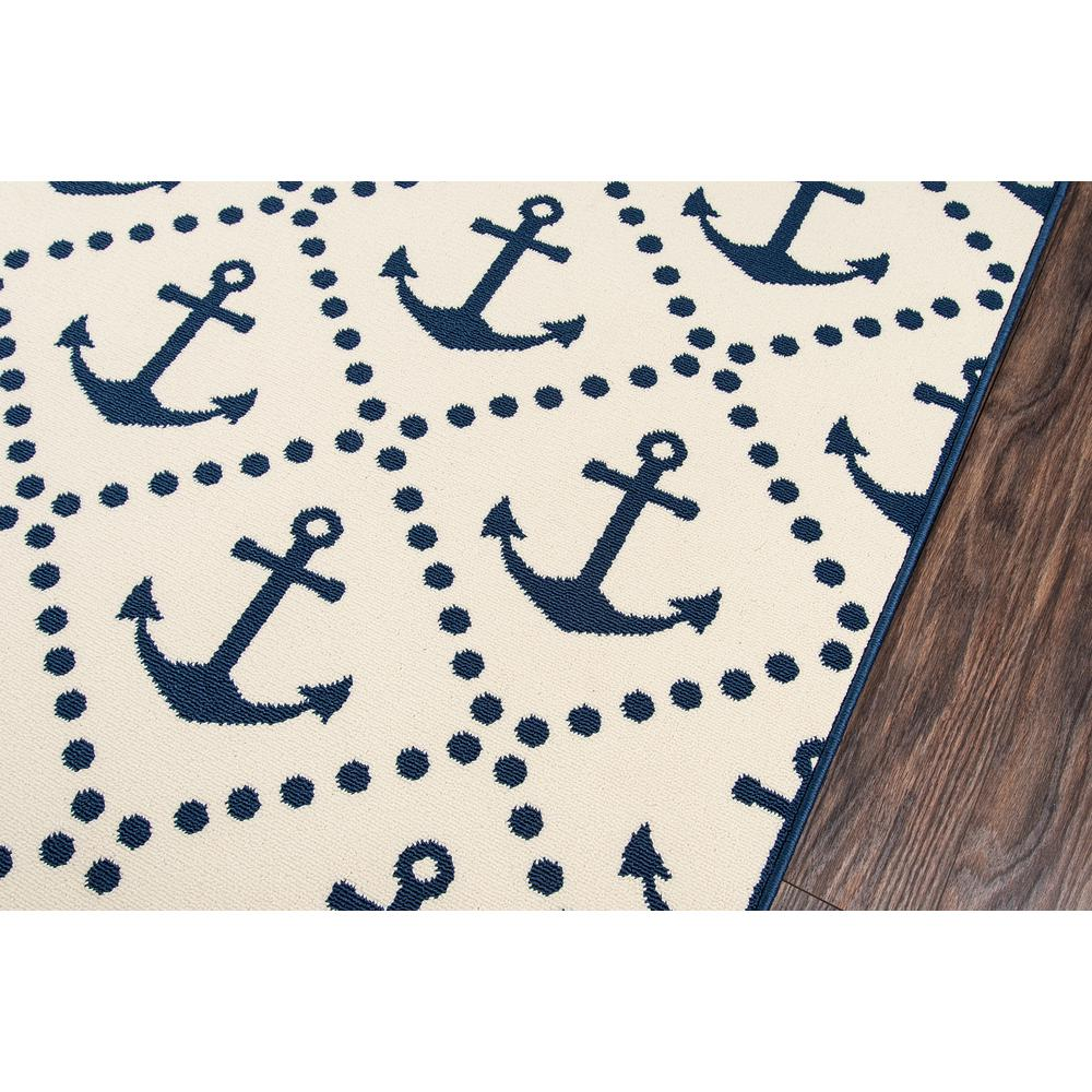 Contemporary Rectangle Area Rug, Ivory, 3'11" X 5'7"