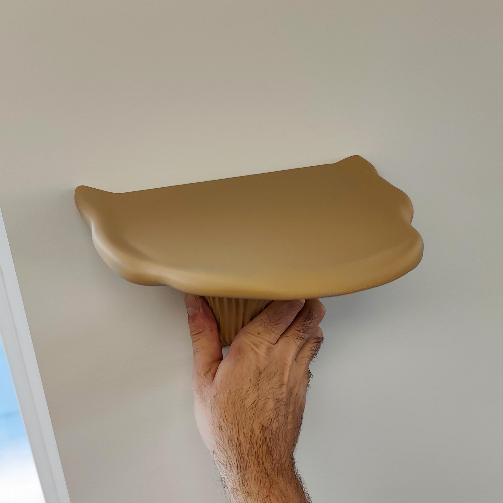 3D Printed Mushroom Wall Shelf – Nature-Inspired Floating Shelf for Small Decor