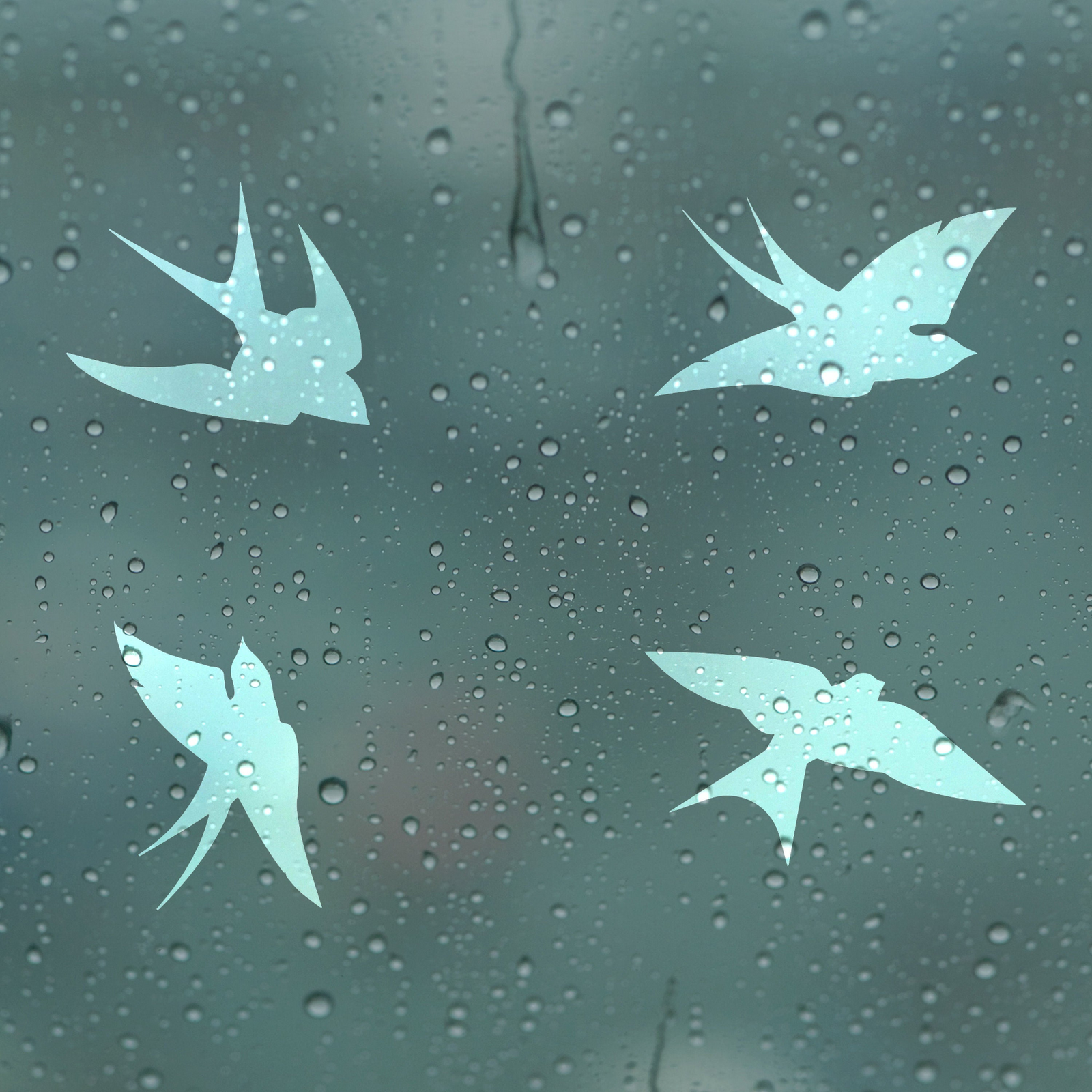 25x Peel and Stick Window Decals – Bird Strike Anti-Collision Frosted Vinyl Stickers