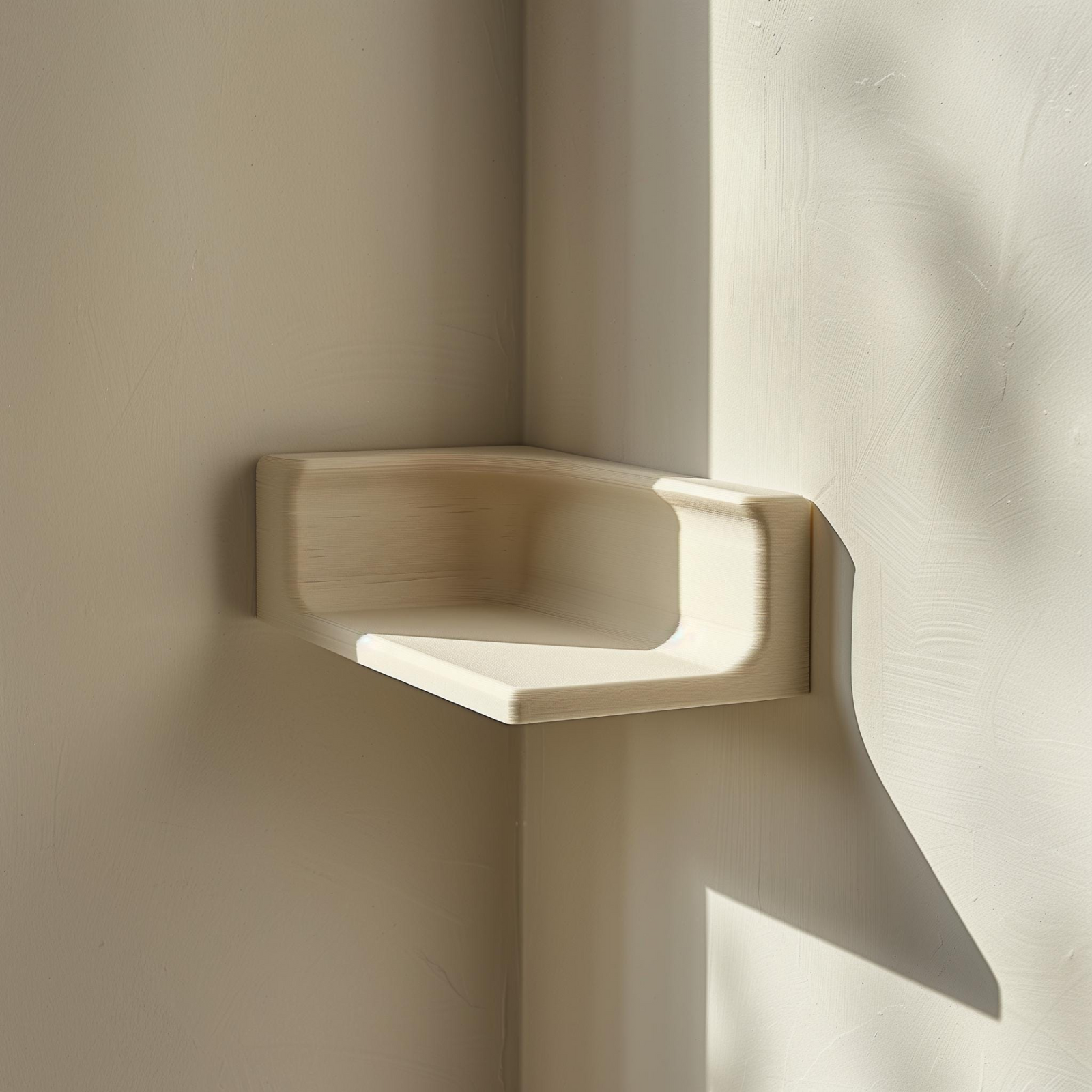 3D Printed Corner Wall Shelf | Minimalist Floating Shelf Design for Small Spaces | Modern PLA Wall Decor Storage and Home Organizer