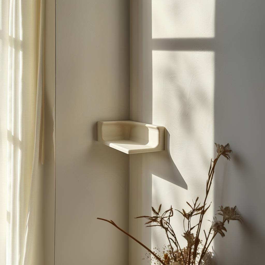 3D Printed Corner Wall Shelf – Minimalist Floating Corner Shelf for Small Decor and Essentials