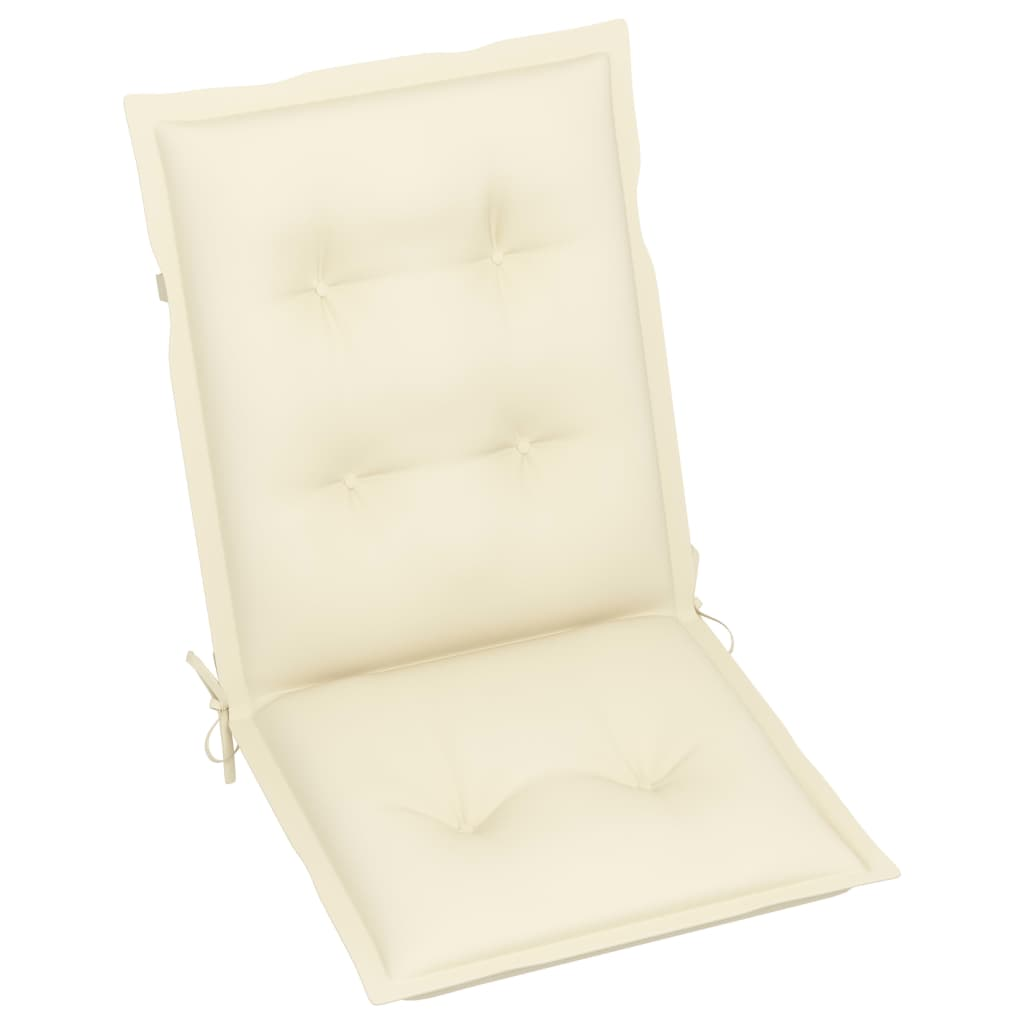vidaXL Lowback Chair Cushion Set of 4 Cream