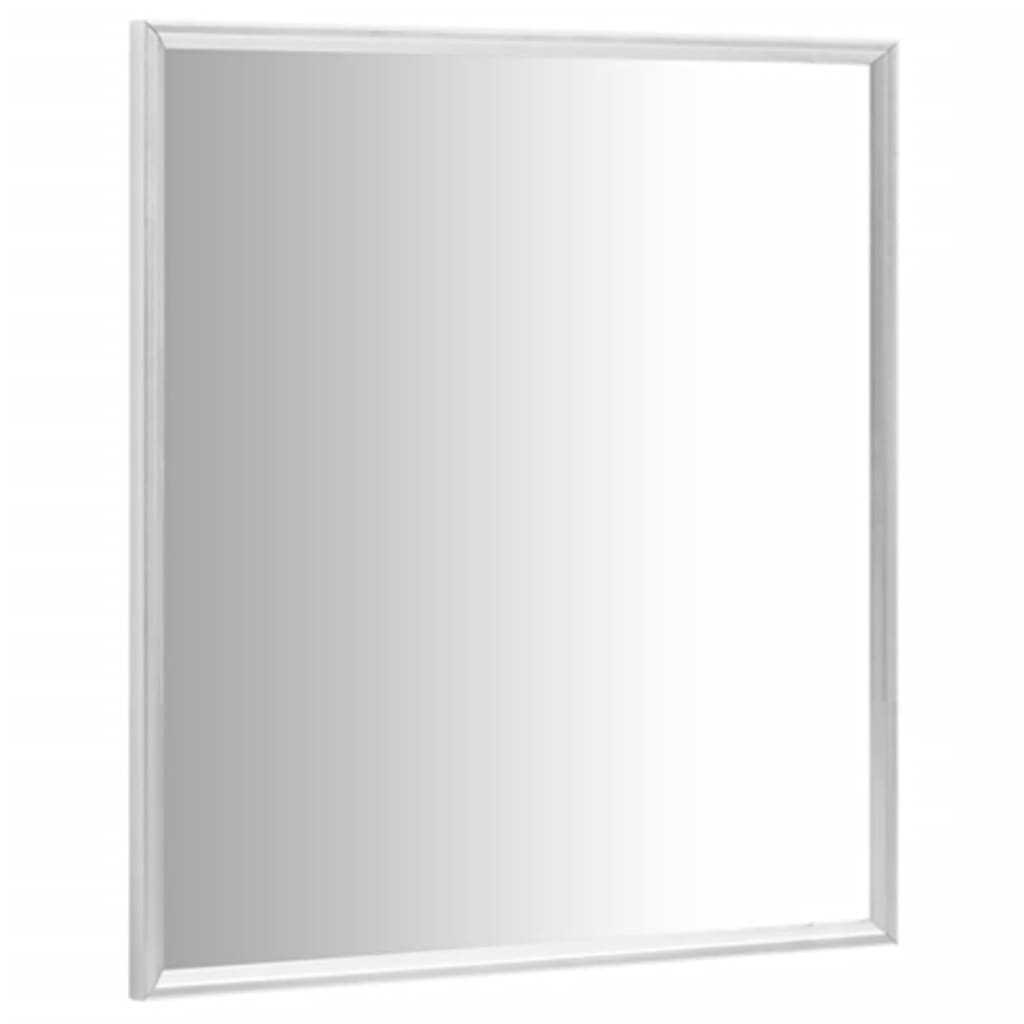 vidaXL Mirror Silver Glass, PVC Medium Minimalistic Mirror Square