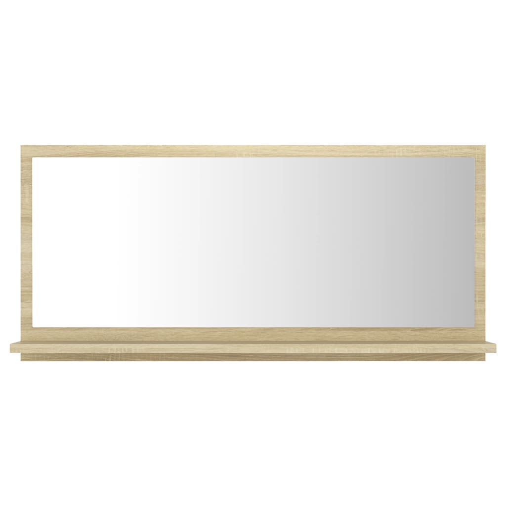 vidaXL Mirror Sonoma oak Engineered wood, acrylic Medium Mirror