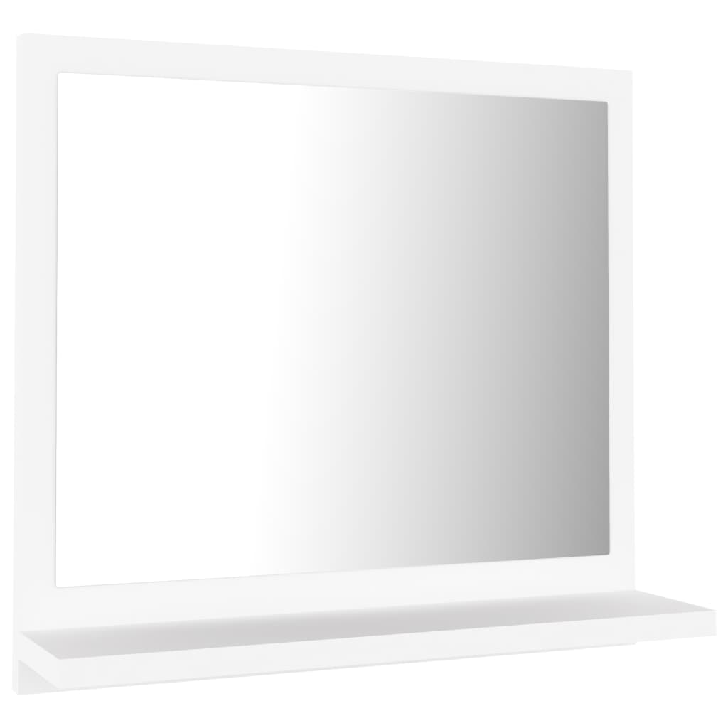 vidaXL Mirror White Engineered wood, Acrylic Medium Wall-Mounted Mirror