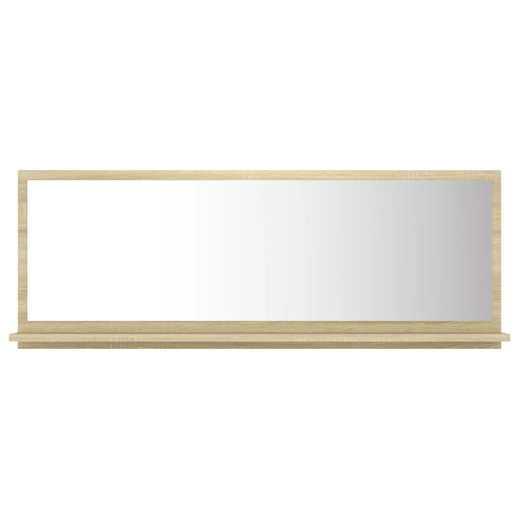 vidaXL Mirror Sonoma Oak Engineered Wood Large Bathroom Mirror