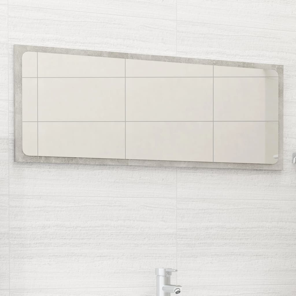 vidaXL Mirror Concrete grey Engineered wood Medium Appealing Design