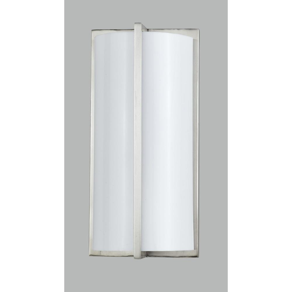 18W PLC Wall Lamp – Frosted Acrylic Plate with Brushed Steel Trim