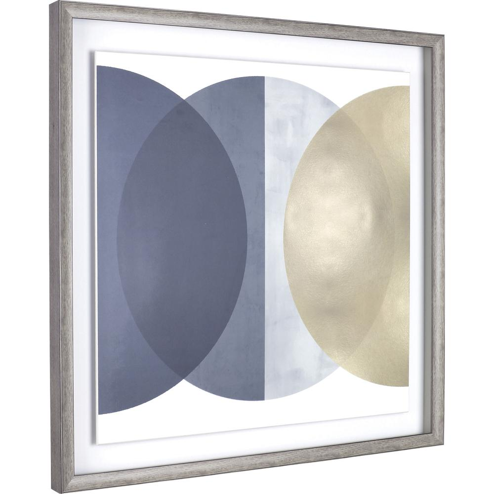 Lorell Circle I Framed Abstract Wall Art – Gray & Yellow (29.25" × 29.25")