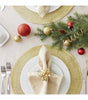 Design Imports Set of 6 Metallic Round Woven Placemat