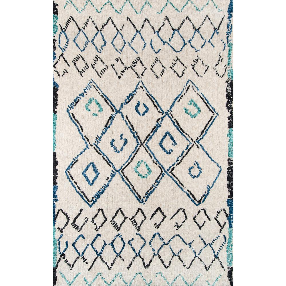 Contemporary Runner Area Rug, Ivory, 2'3" X 8' Runner