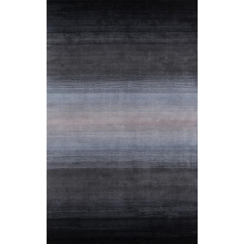 Contemporary Runner Area Rug, Midnight Black, 2'3" X 8' Runner